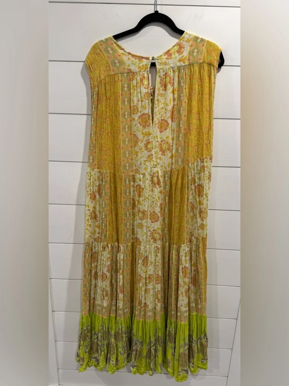 Free People yellow lime Hanalei Bay maxi dress